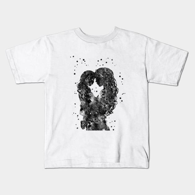 Mother and daughter Kids T-Shirt by RosaliArt